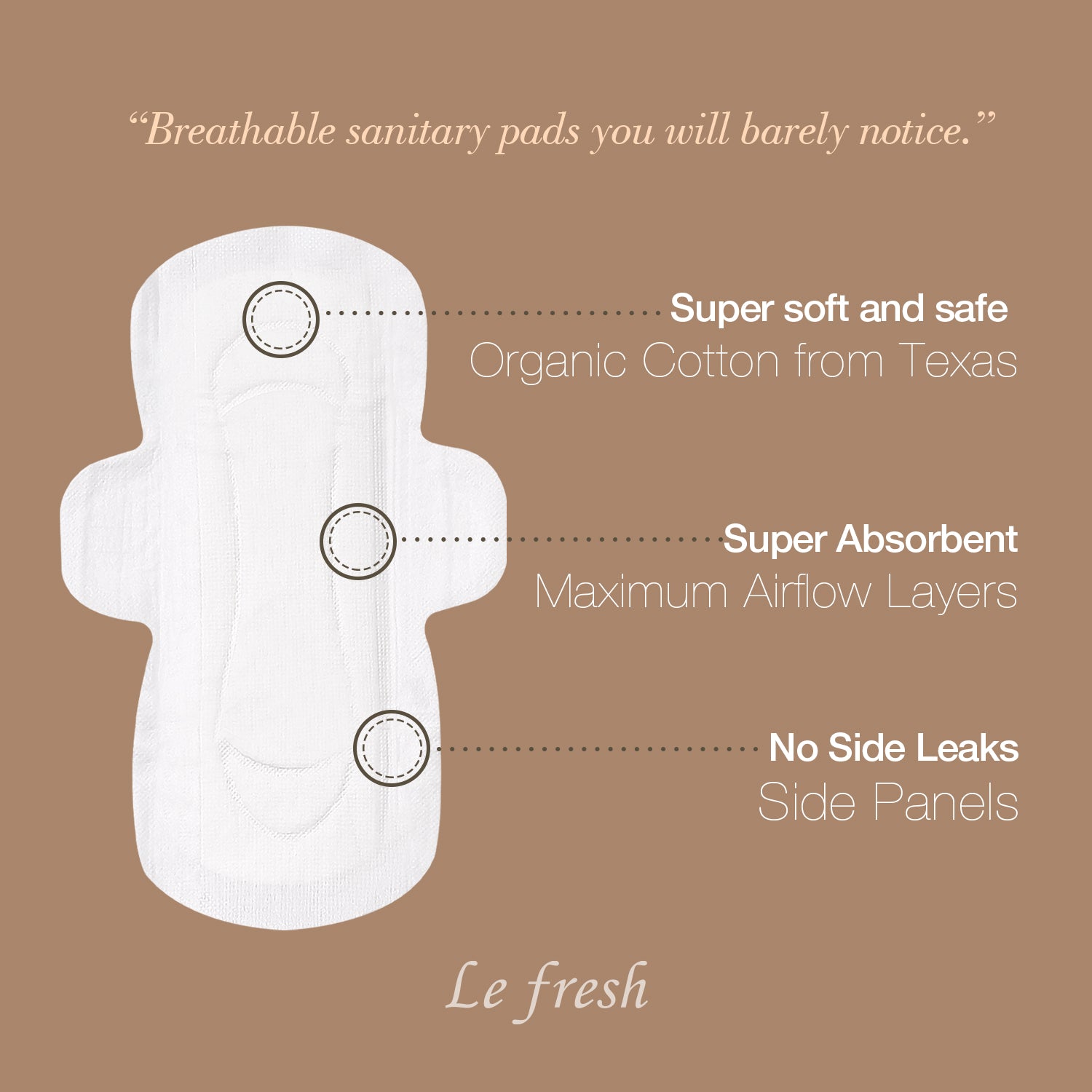 Lefresh Organic Cotton Cover Panty Liners | Long,40 Count | Unscented - Vegan - Chlorine Free - Daily Feminine Pads - Light Absorbency